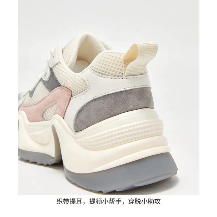 Hot Selling Summer  Lace-up Mesh Breathable Walking Shoes for Girls